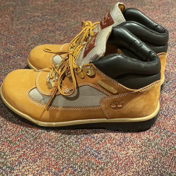 Timberland Grade School Boy's Wheat Leather Suede Boots - Picture 2 of 7